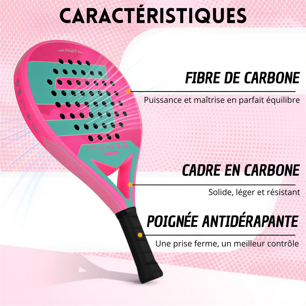 ARKANO Apex — Raquette de Padel 367g | Cadre Carbone | Âme EVA