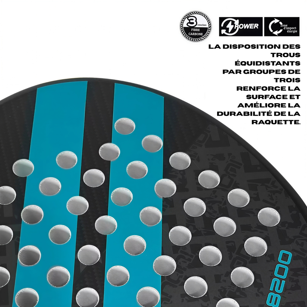 ARKANO Pro — Raquette de Padel Full Carbone 355g | Âme EVA Memory Foam