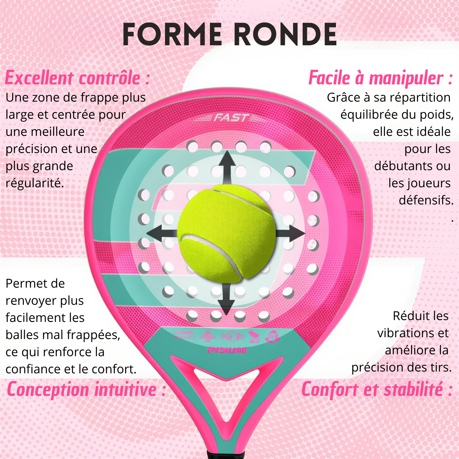 ARKANO Apex — Raquette de Padel 367g | Cadre Carbone | Âme EVA