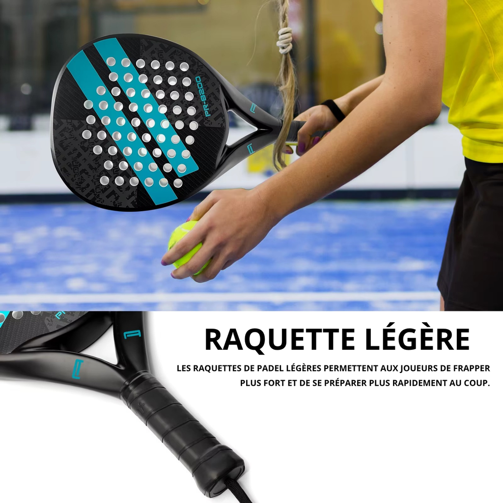 ARKANO Pro — Raquette de Padel Full Carbone 355g | Âme EVA Memory Foam